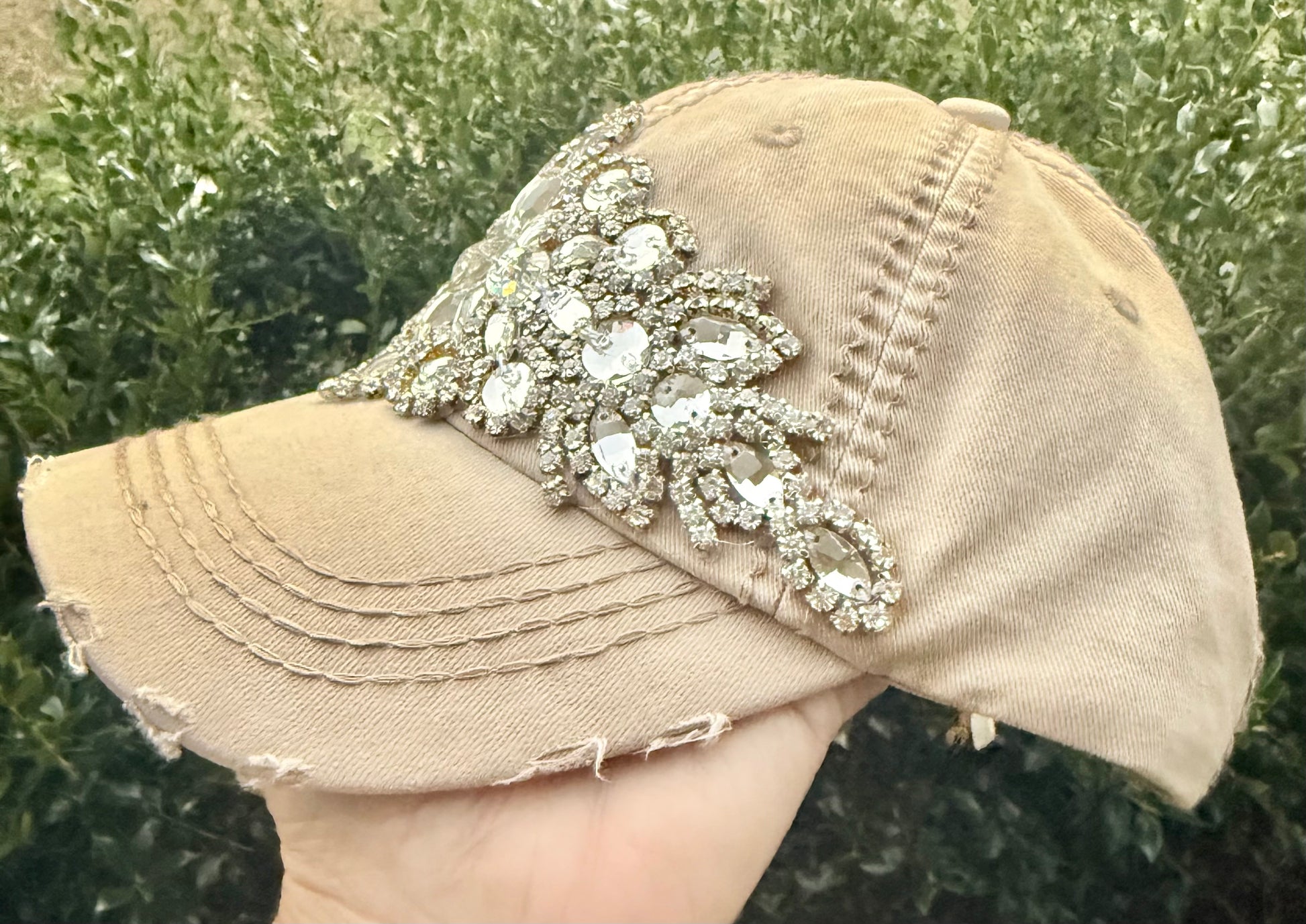 Katherine Crystal Embellished Fashion Baseball Hat - Shabby To Chic Jewelry