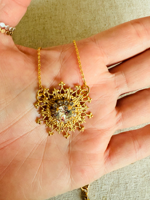 Hadley • Ornate Crystal Necklace