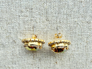 Amelia Square Cut Crystal Halo Framed Earrings - Shabby To Chic Jewelry