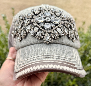 Jessie Crystal Embellished Fashion Baseball Hat - Shabby To Chic Jewelry