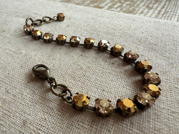 Marissa Bronze Crystal Tennis Bracelet
