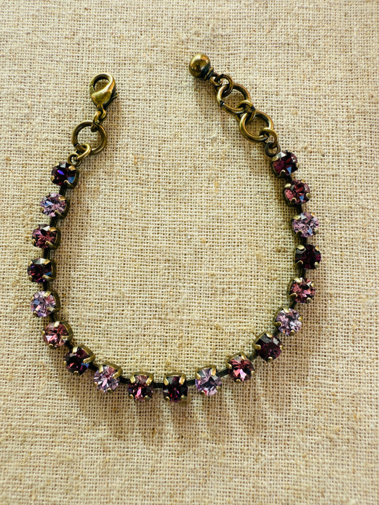 Plum • Crystal Tennis Bracelet