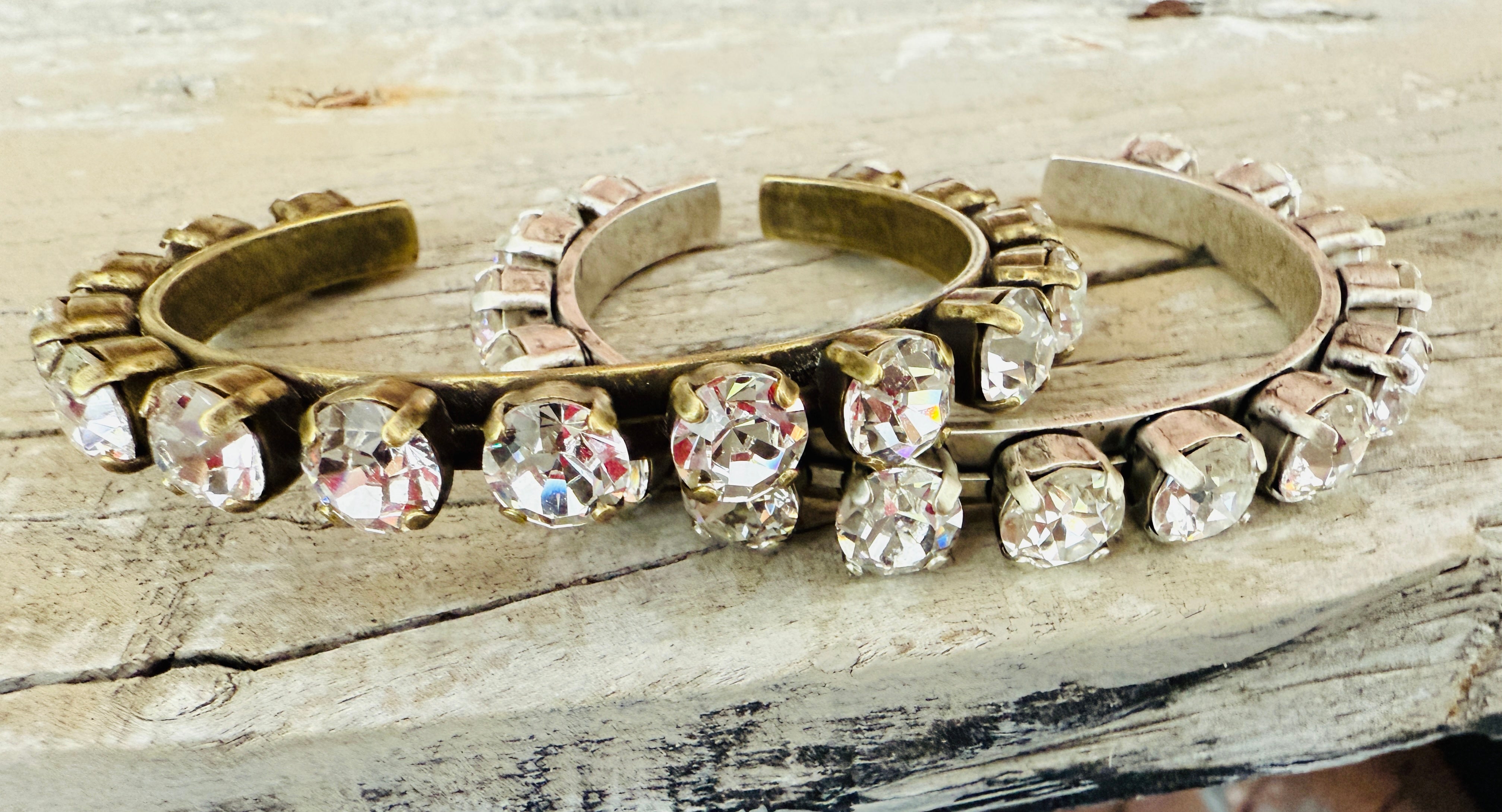 Hailey Cuff Crystal Bracelet - Shabby To Chic Jewelry
