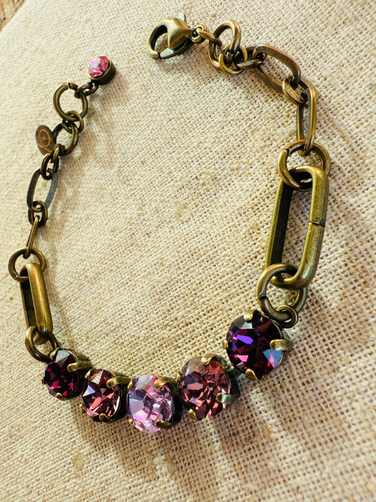 Plum • Crystal Link Bracelet
