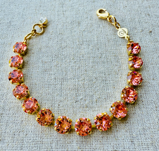 Larkin Peach Crystal Bracelet