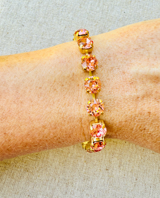 Larkin Peach Crystal Bracelet