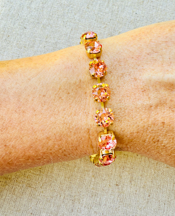 Larkin Peach Crystal Bracelet