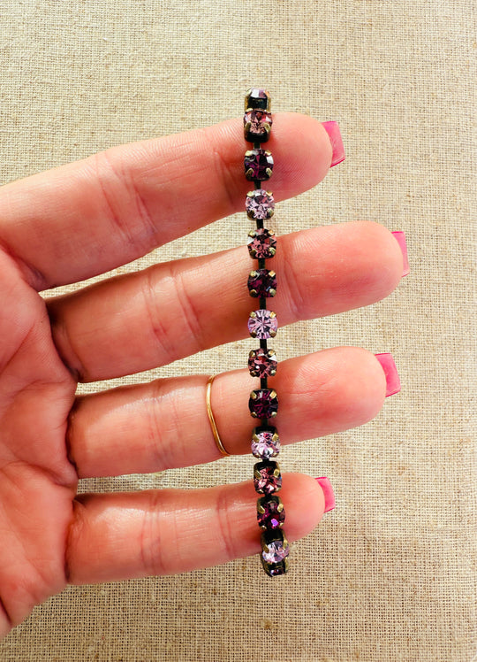 Plum • Crystal Tennis Bracelet