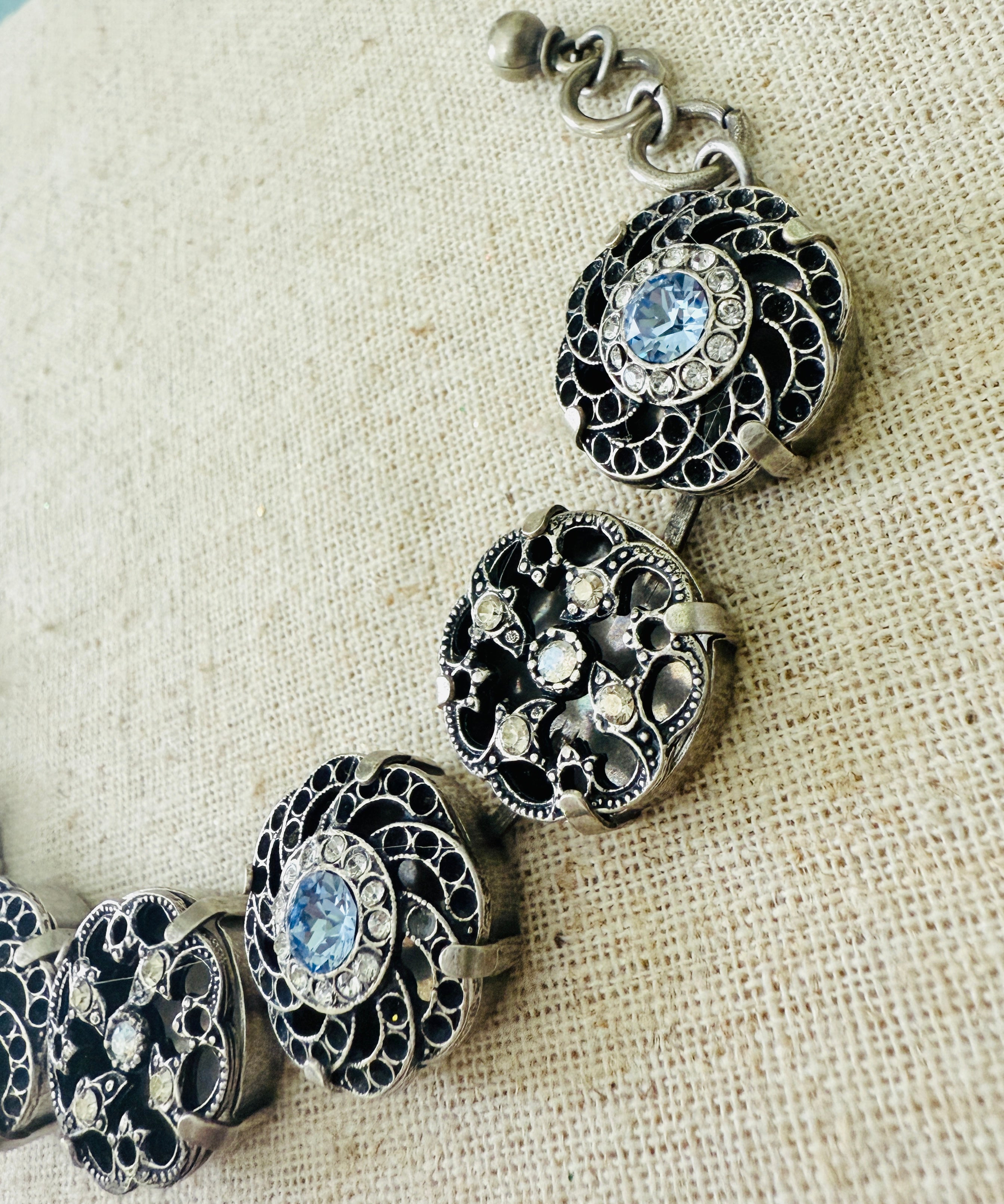 Emmaline Filigree Crystal Bracelet - Shabby To Chic Jewelry