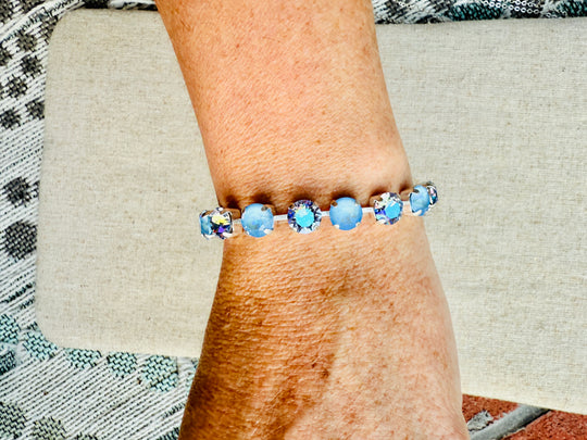 Powder Blue Crystal Tennis Bracelet