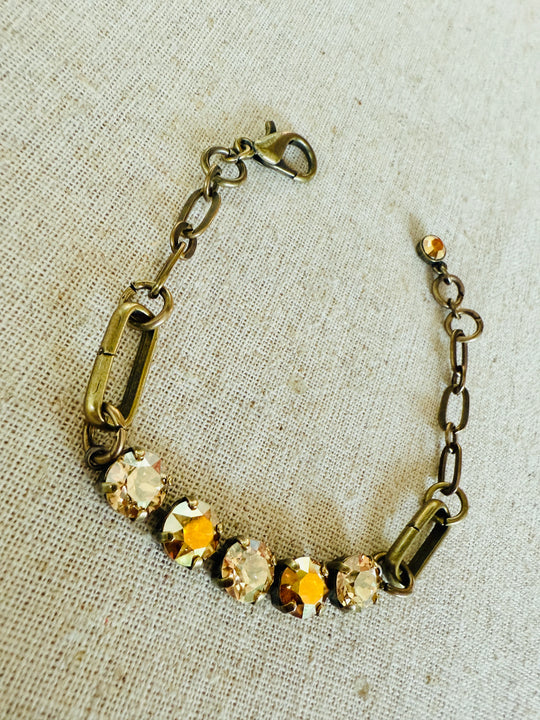 Harvest Gold • Crystal Link Bracelet