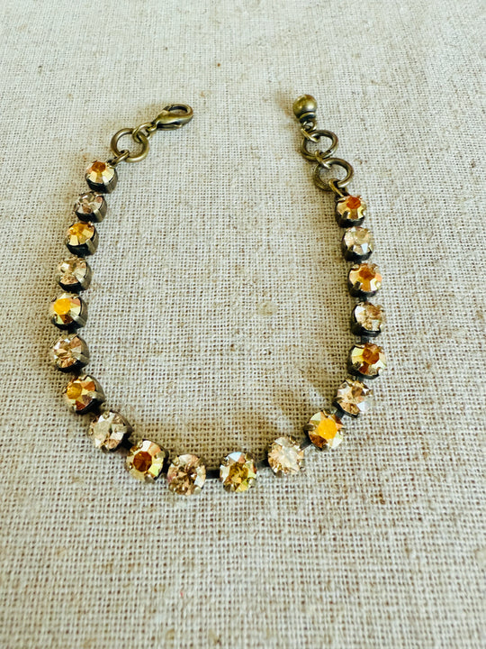 Harvest Gold • Crystal Tennis Bracelet