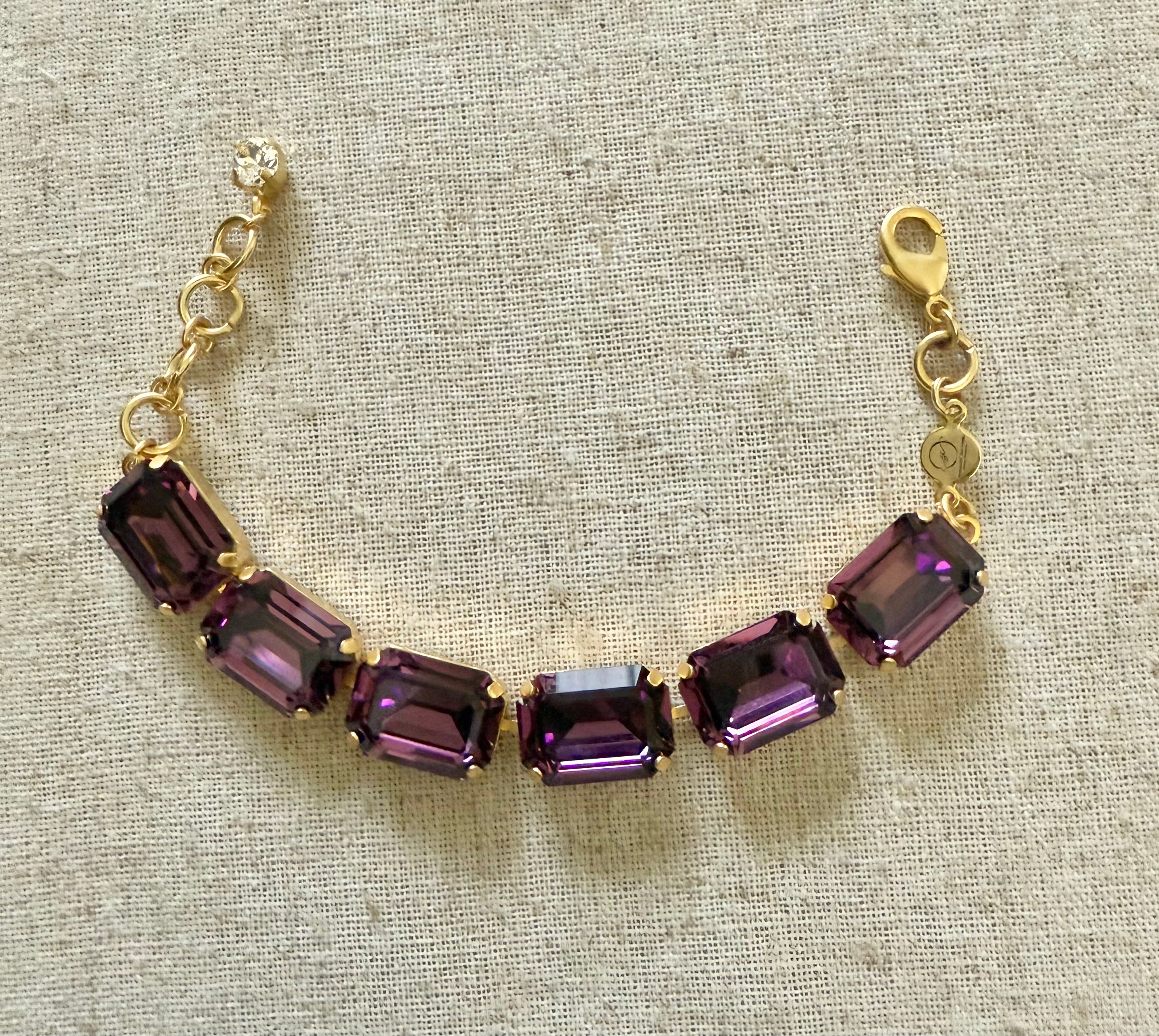 Elizabeth Octagon Cut Crystal Bracelet - Shabby To Chic Jewelry