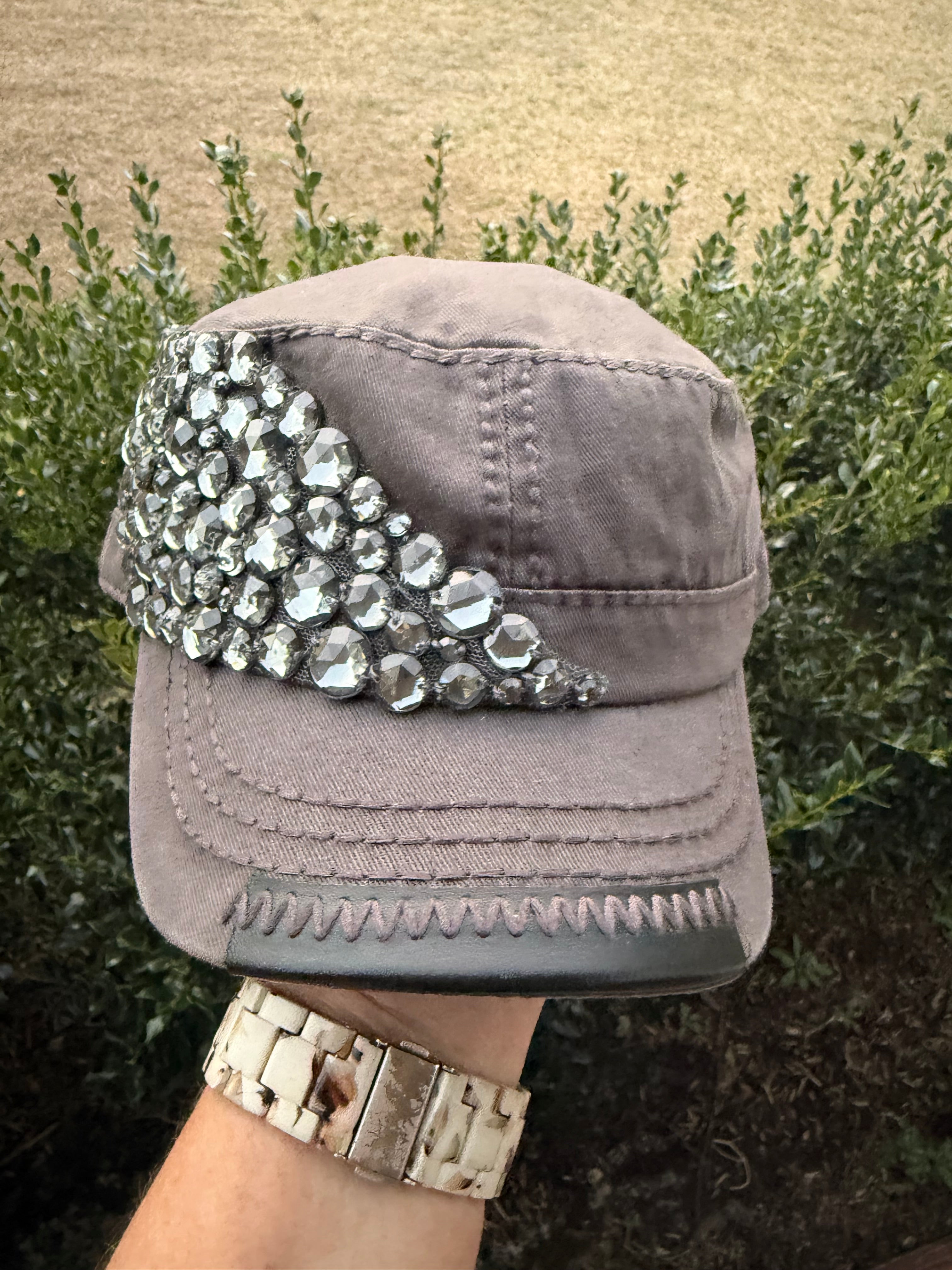 Jennifer Crystal Embellished Fashion Baseball Hat - Shabby To Chic Jewelry