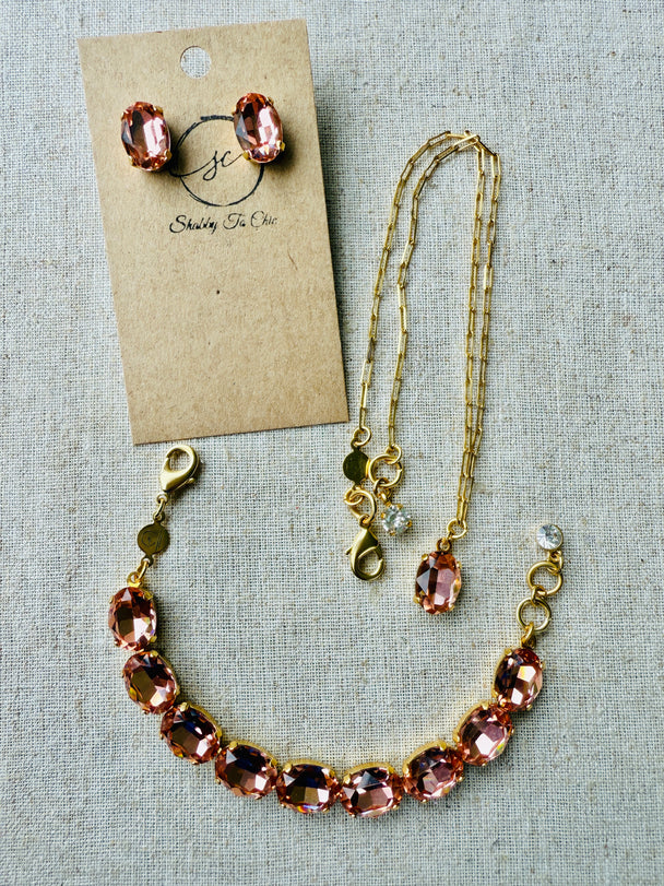 Sabrina •  Crystal Collection Bracelet • Necklace • Earrings