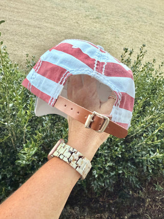 Madison Patriotic Crystal Embellished Fashion Baseball Hat - Shabby To Chic Jewelry