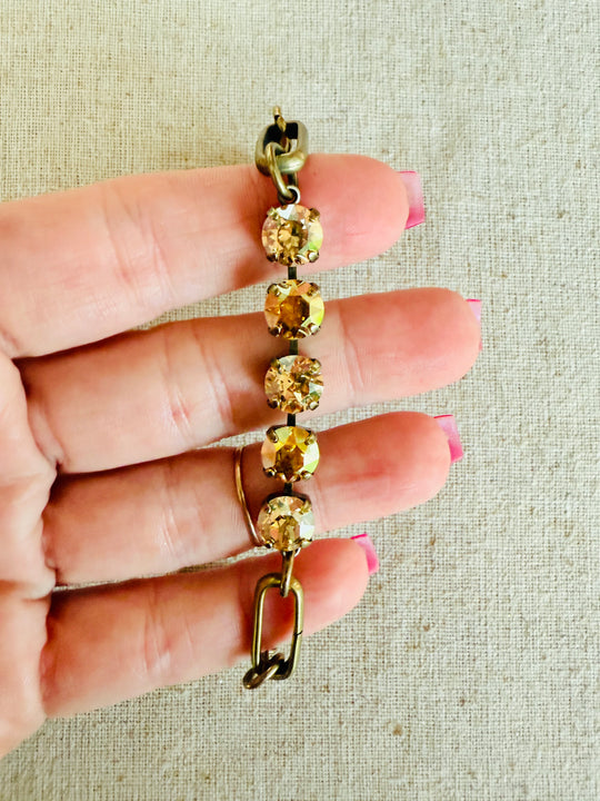Harvest Gold • Crystal Link Bracelet
