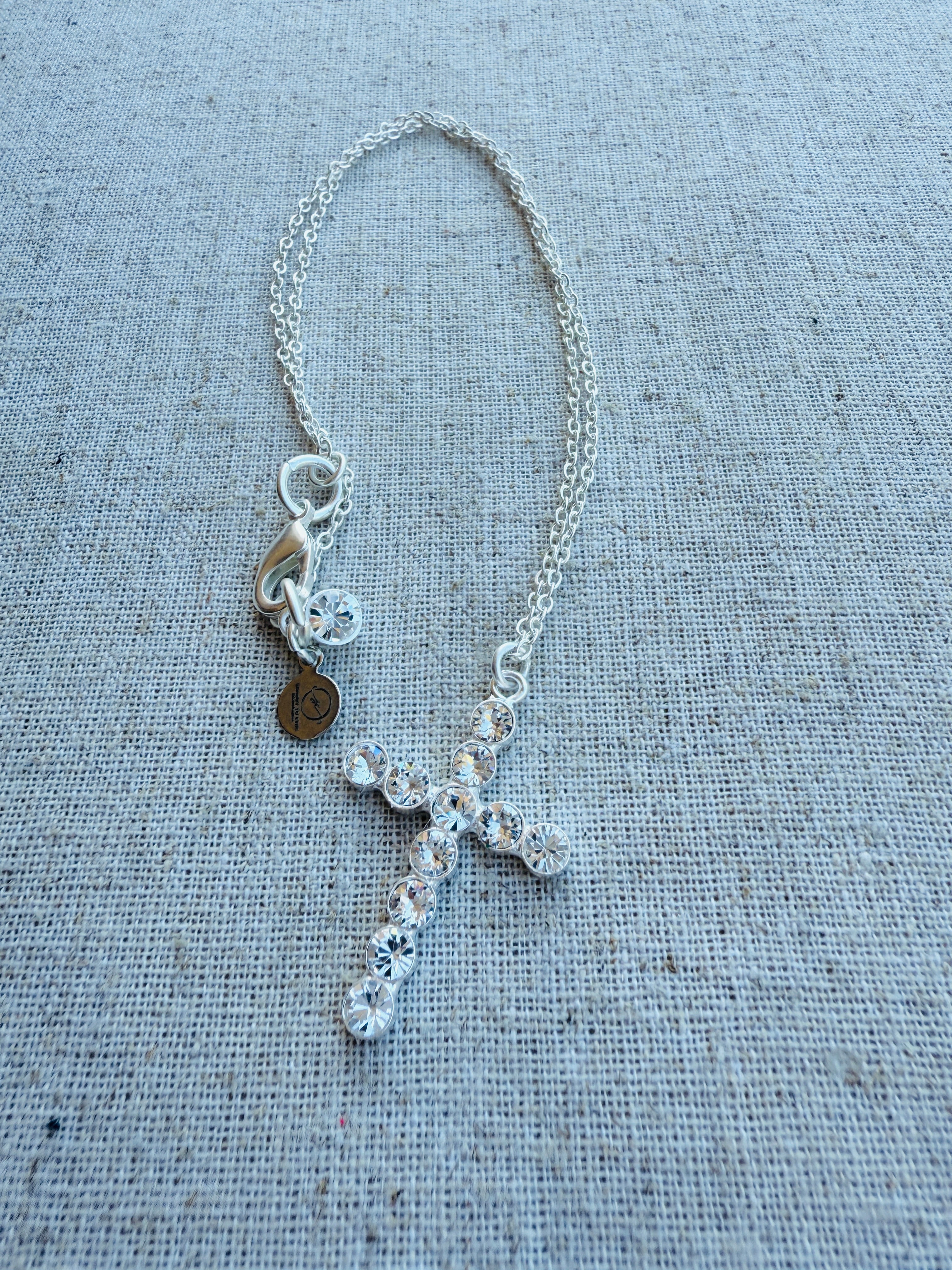 Susie Crystal Cross Pendant Necklace - Shabby To Chic Jewelry