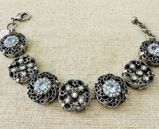 Emmaline Filigree Crystal Bracelet - Shabby To Chic Jewelry
