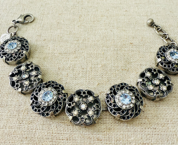 Emmaline Filigree Crystal Bracelet - Shabby To Chic Jewelry