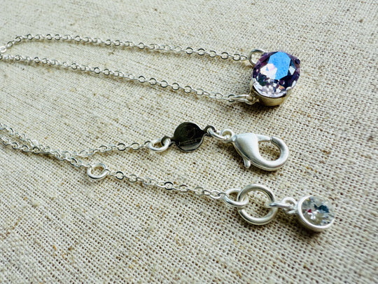 Elle Oval Crystal Pendant Necklace