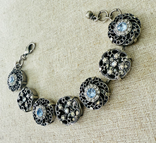 Emmaline Filigree Crystal Bracelet - Shabby To Chic Jewelry