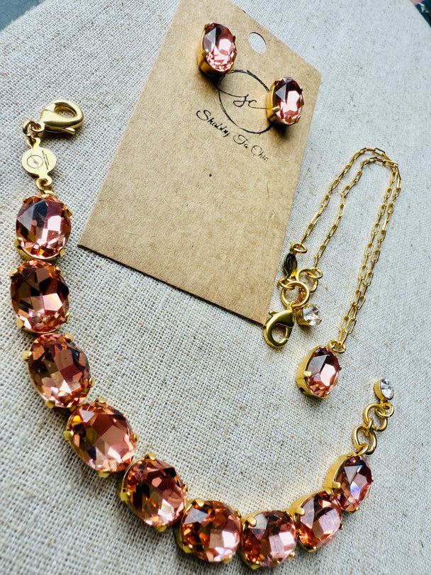Sabrina •  Crystal Collection Bracelet • Necklace • Earrings