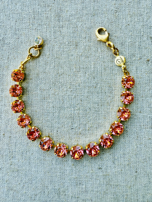 Larkin Peach Crystal Bracelet