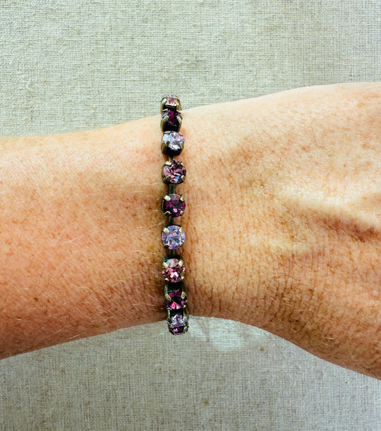 Plum • Crystal Tennis Bracelet