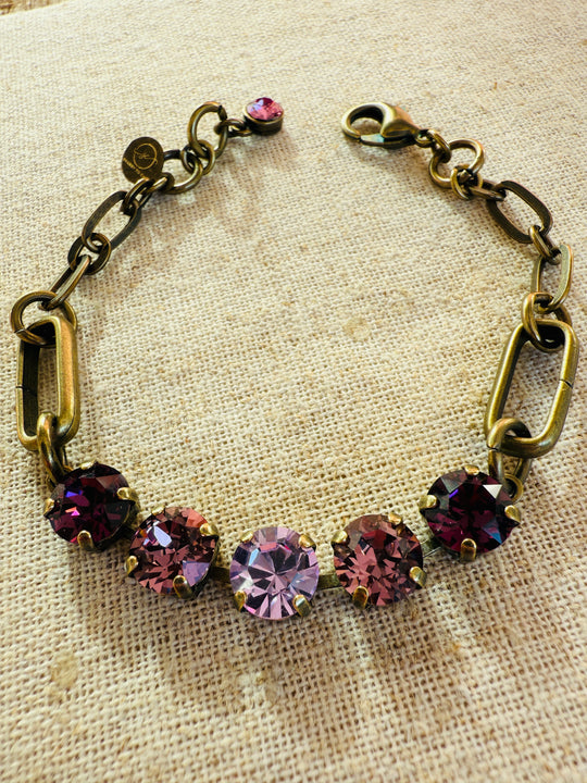Plum • Crystal Link Bracelet