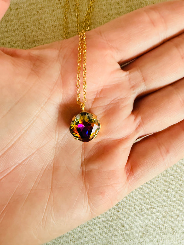 Chameleon • Crystal Pendant Necklace