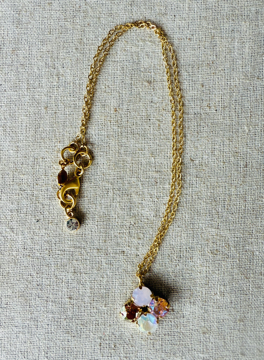 Carmen Clover Crystal Pendant Necklace - Shabby To Chic Jewelry