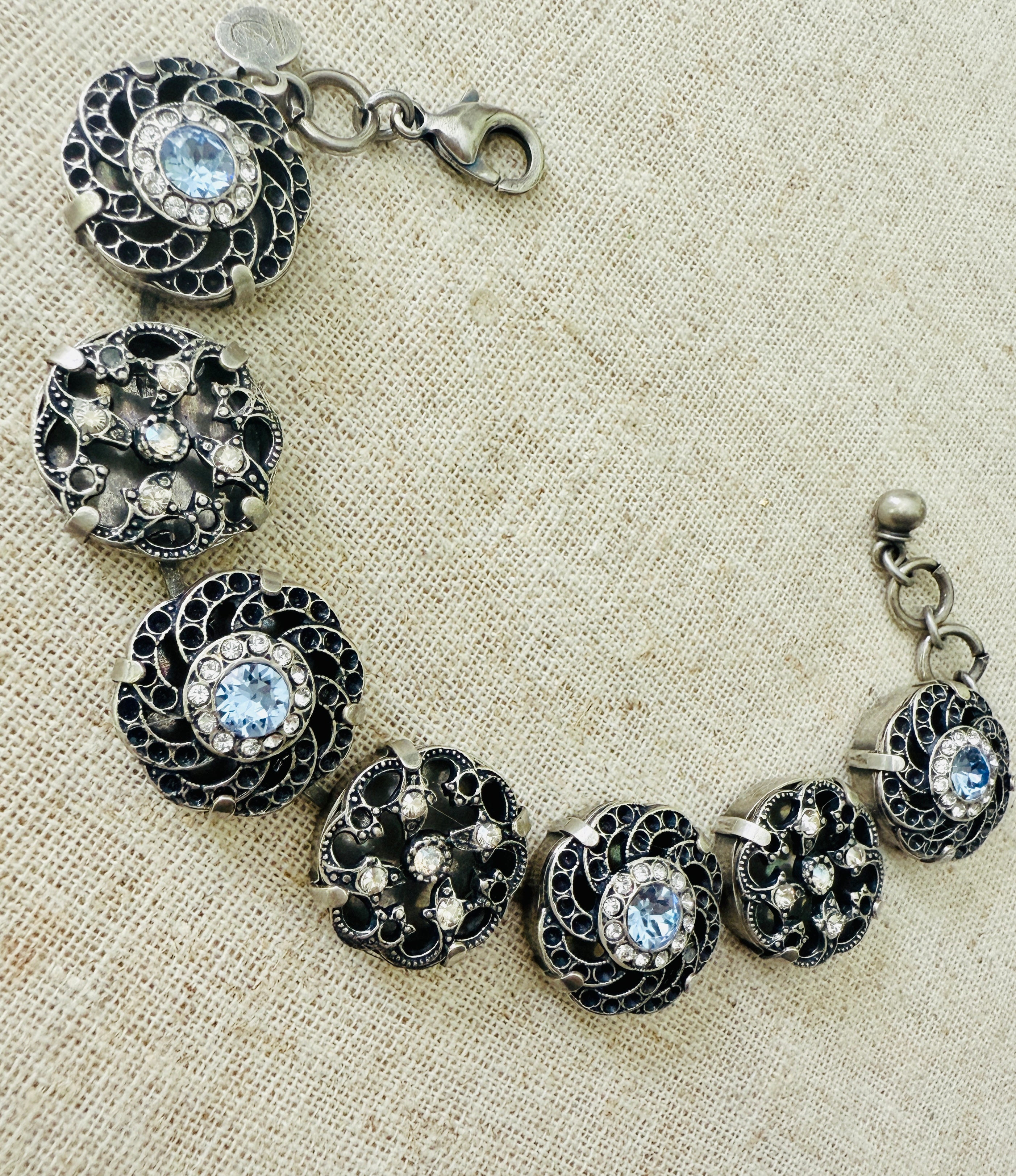 Emmaline Filigree Crystal Bracelet - Shabby To Chic Jewelry