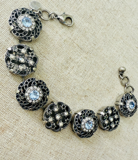 Emmaline Filigree Crystal Bracelet - Shabby To Chic Jewelry