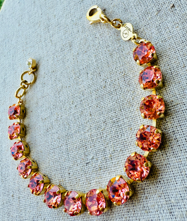 Larkin Peach Crystal Bracelet