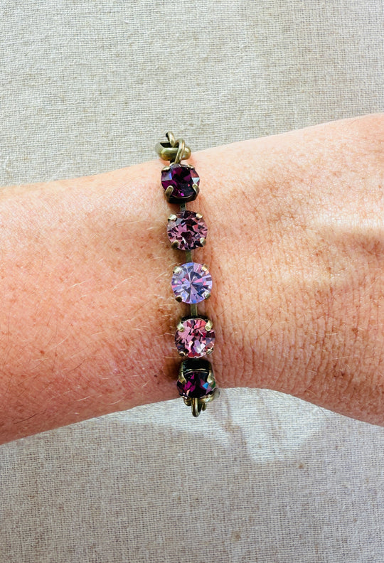 Plum • Crystal Link Bracelet