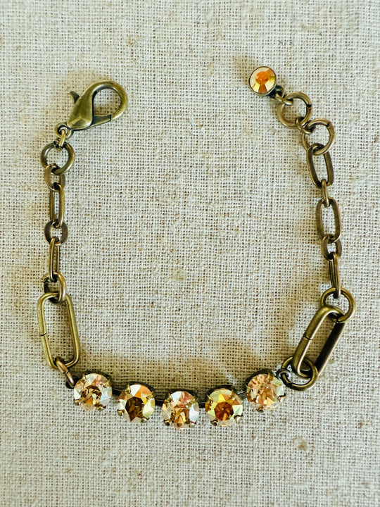 Harvest Gold • Crystal Link Bracelet