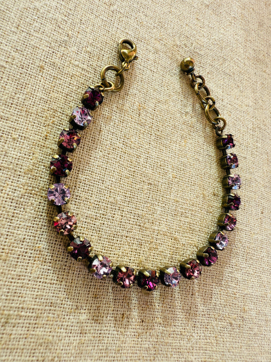 Plum • Crystal Tennis Bracelet
