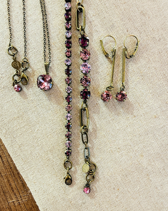 Plum • Crystal Link Bracelet