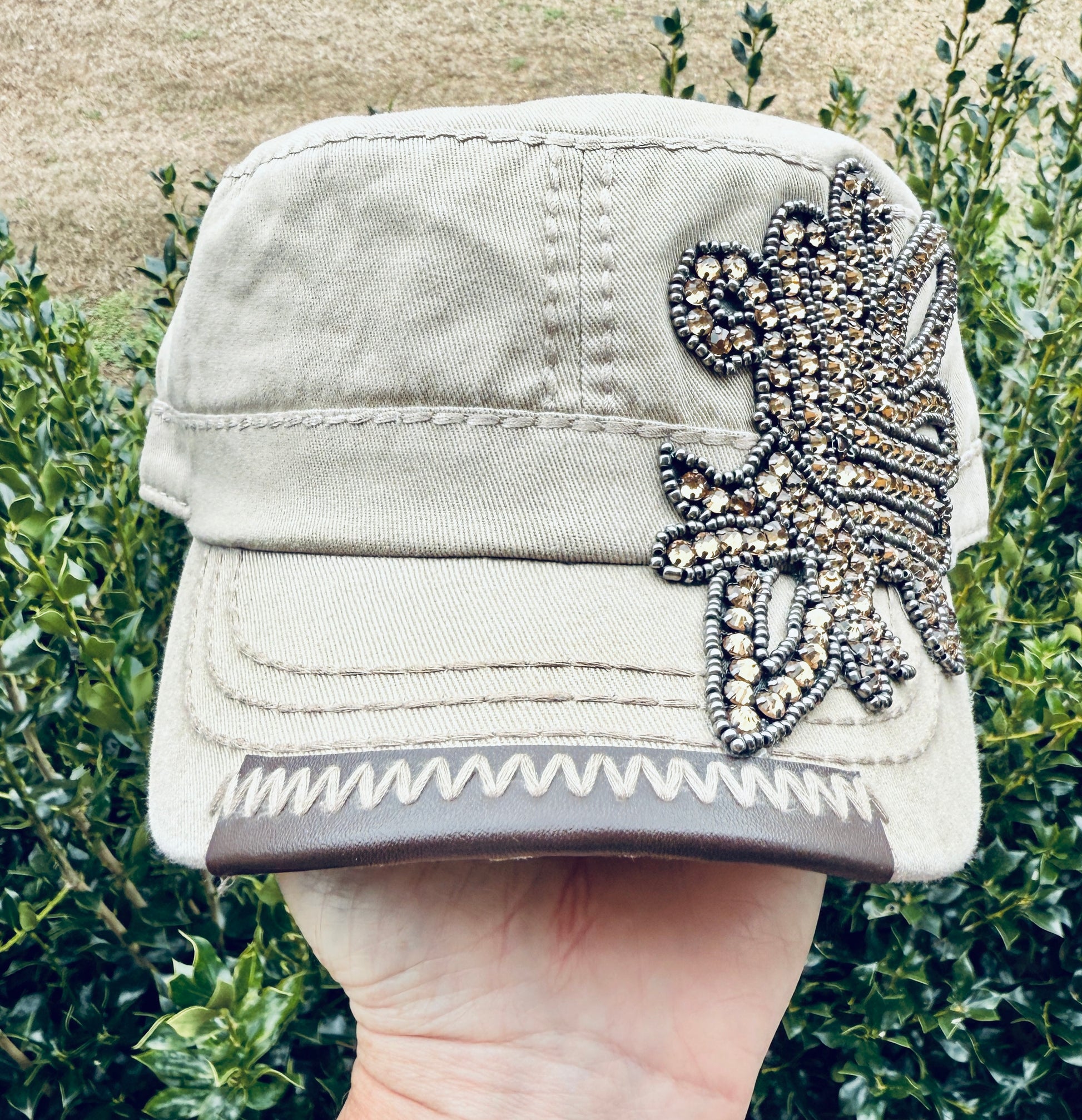 Allison Crystal Bling Baseball Fashion Cap - Shabby To Chic Jewelry