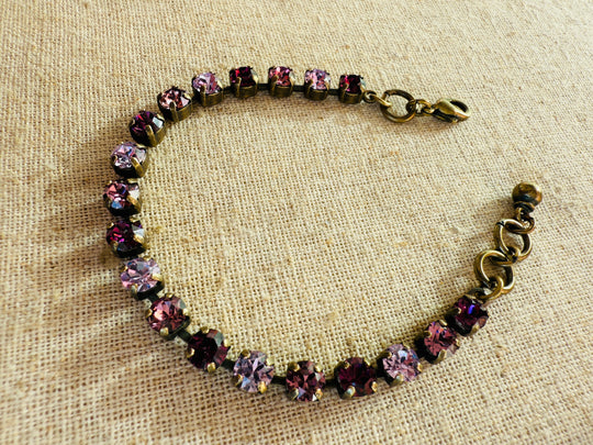 Plum • Crystal Tennis Bracelet