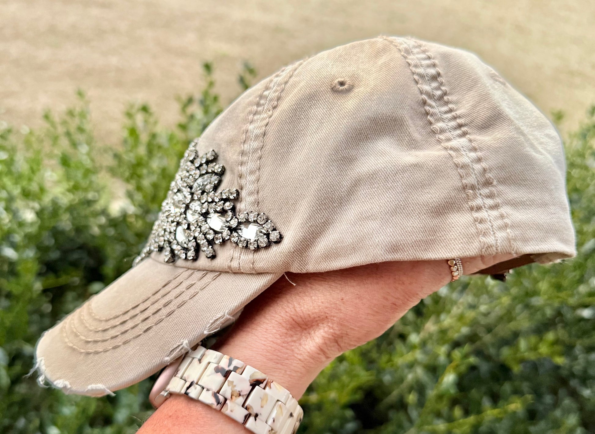 Charlotte Crystal Embellished Fashion Baseball Hat - Shabby To Chic Jewelry