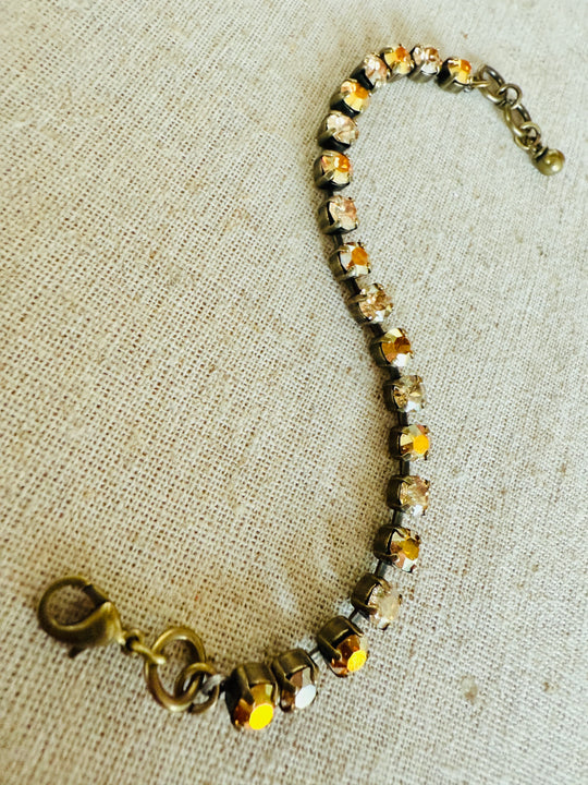 Harvest Gold • Crystal Tennis Bracelet
