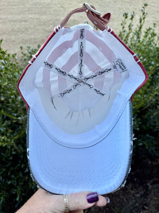 Logan Patriotic Crystal Embellished Baseball Hat - Shabby To Chic Jewelry