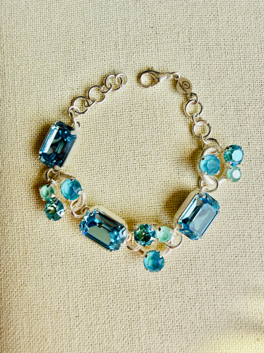 Dianna Aquamarine Crystal Bracelet
