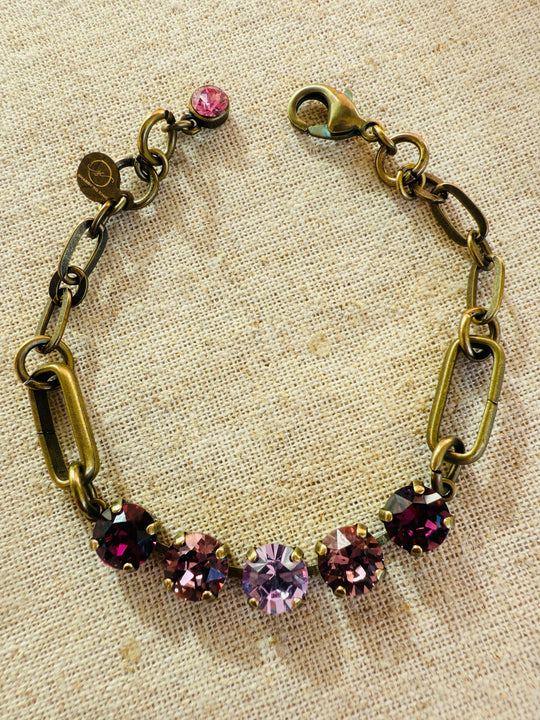 Plum • Crystal Link Bracelet