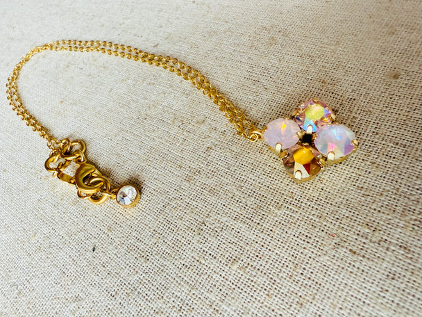 Carmen Clover Crystal Pendant Necklace - Shabby To Chic Jewelry