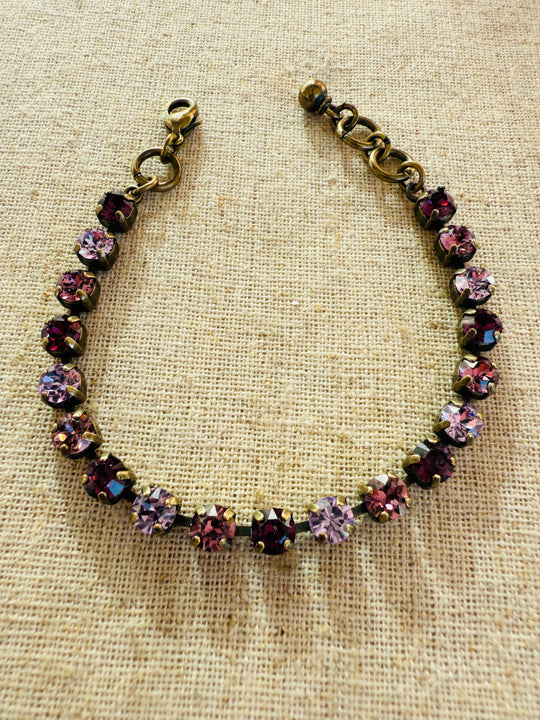 Plum • Crystal Tennis Bracelet