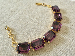Elizabeth Octagon Cut Crystal Bracelet - Shabby To Chic Jewelry