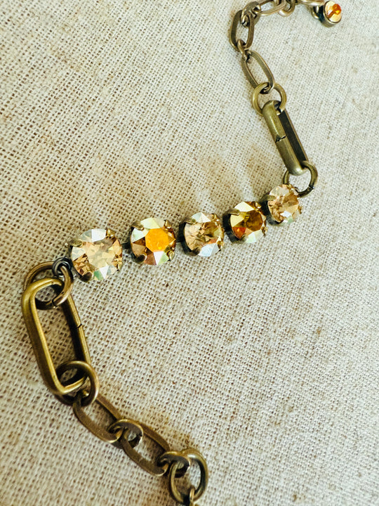 Harvest Gold • Crystal Link Bracelet